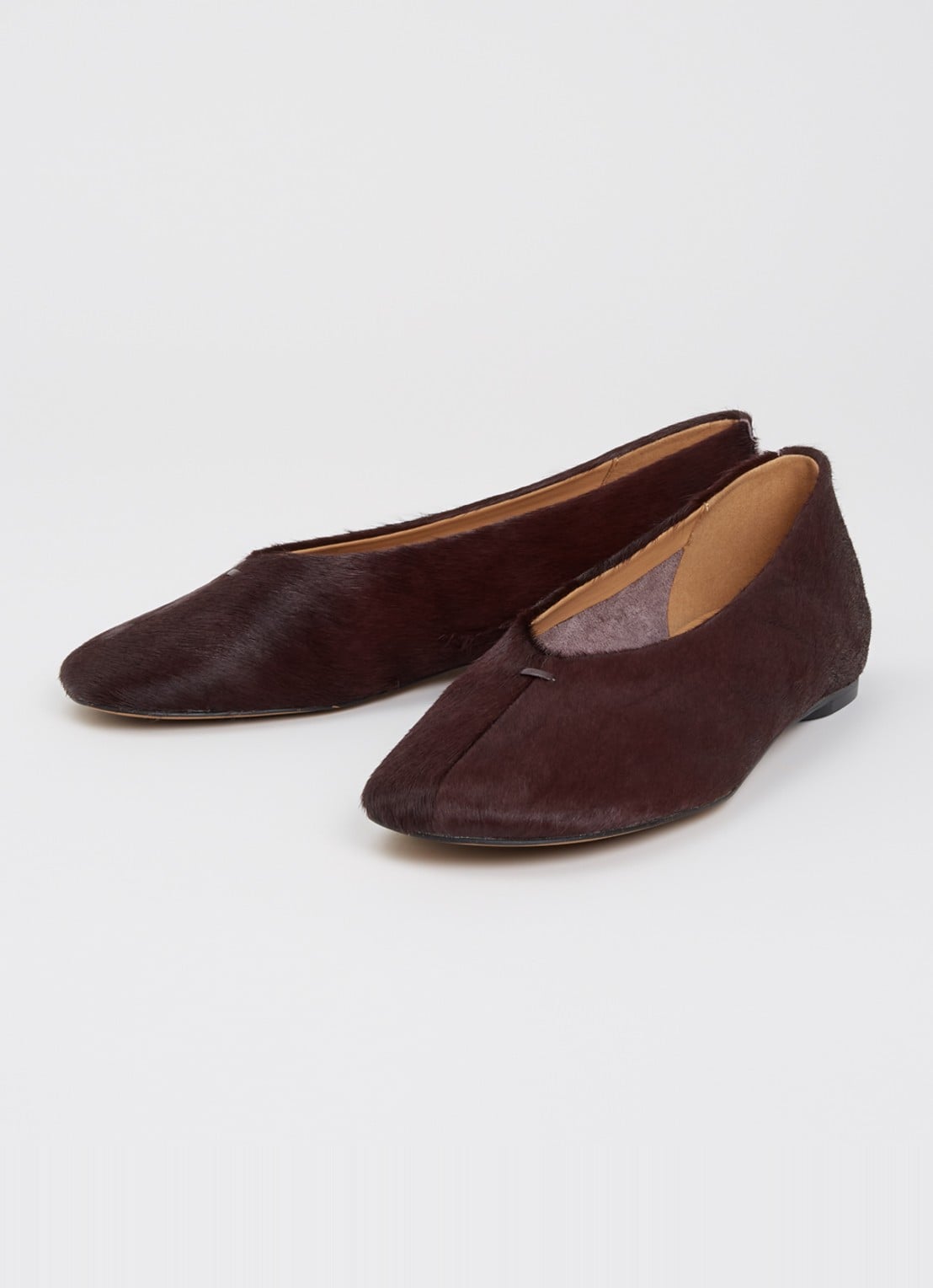 Dune London Highcut ballerina van leer - detail 3 bordeauxrood