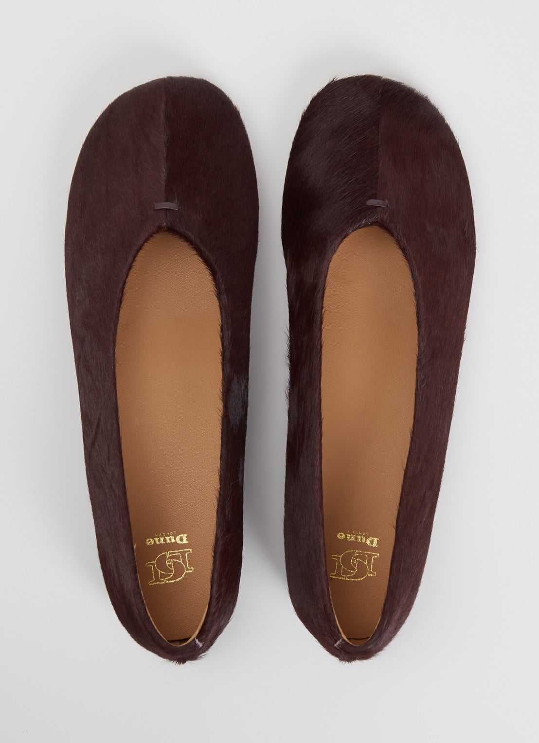 Dune London Highcut ballerina van leer - detail 4 bordeauxrood
