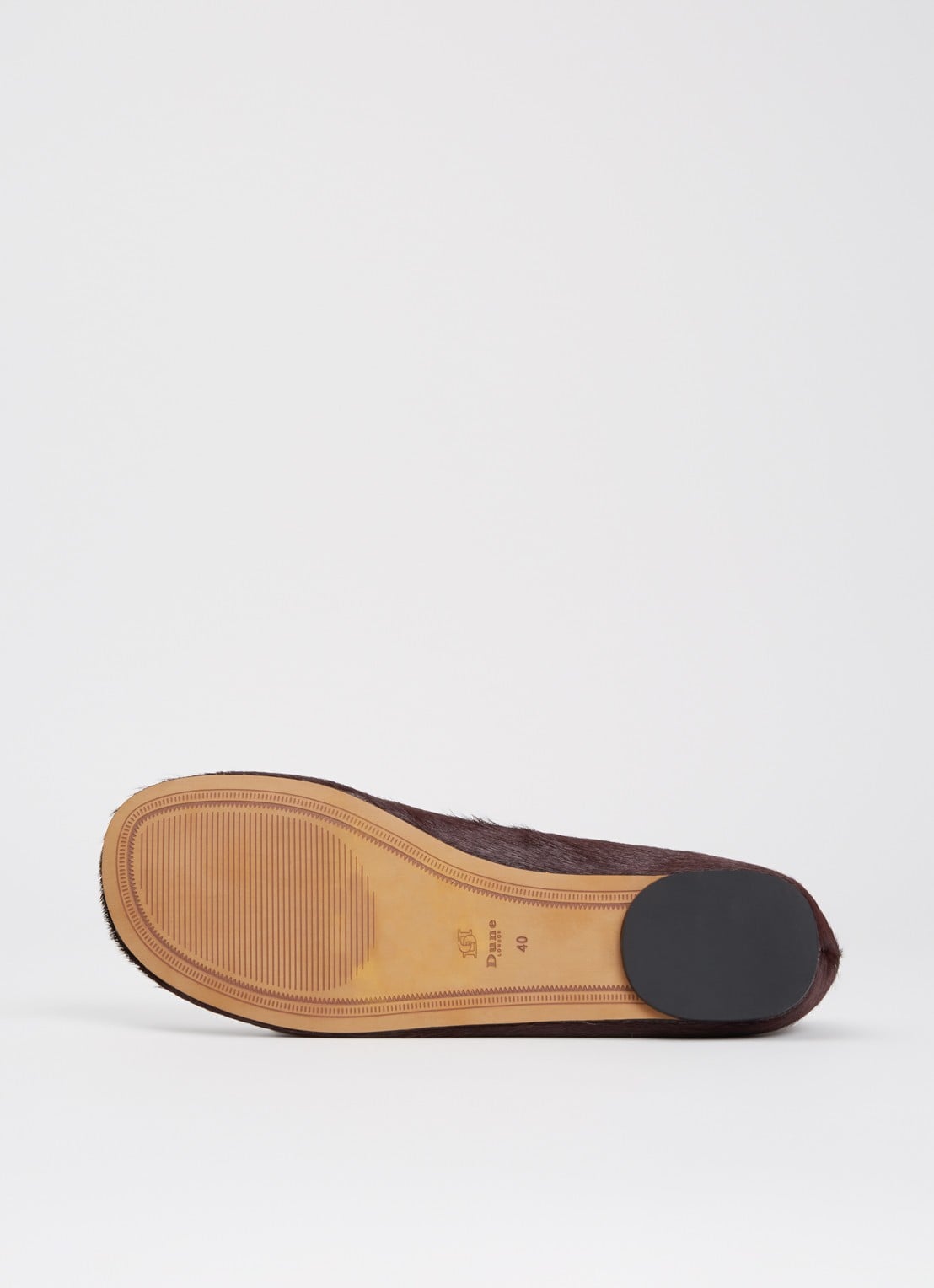 Dune London Highcut ballerina van leer - detail 5 bordeauxrood