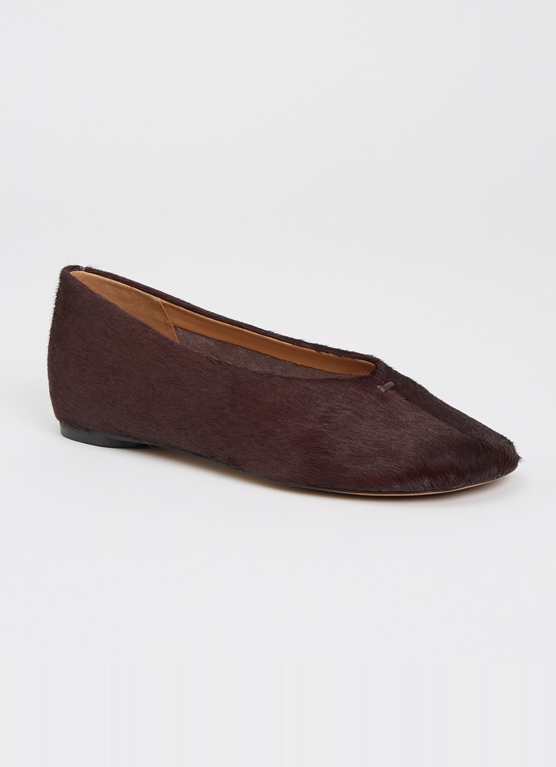 Dune London Highcut ballerina van leer - voorkant 2 bordeauxrood