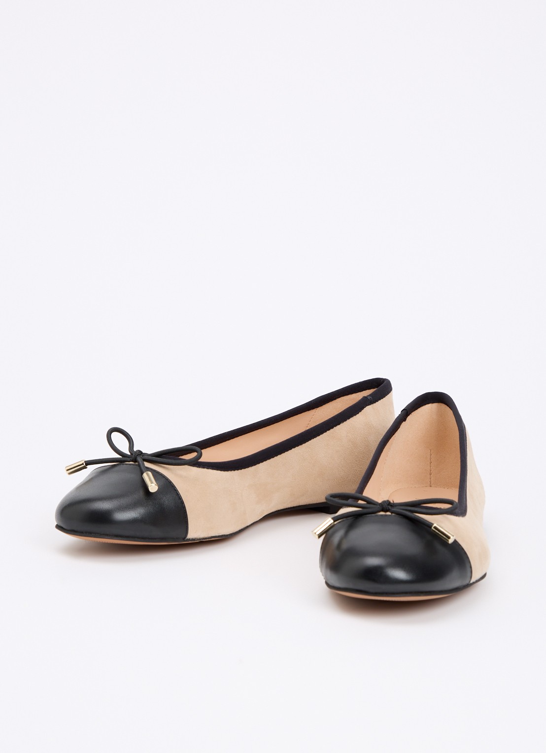 Dune London Highest ballerina met lakleren details - detail 2 beige
