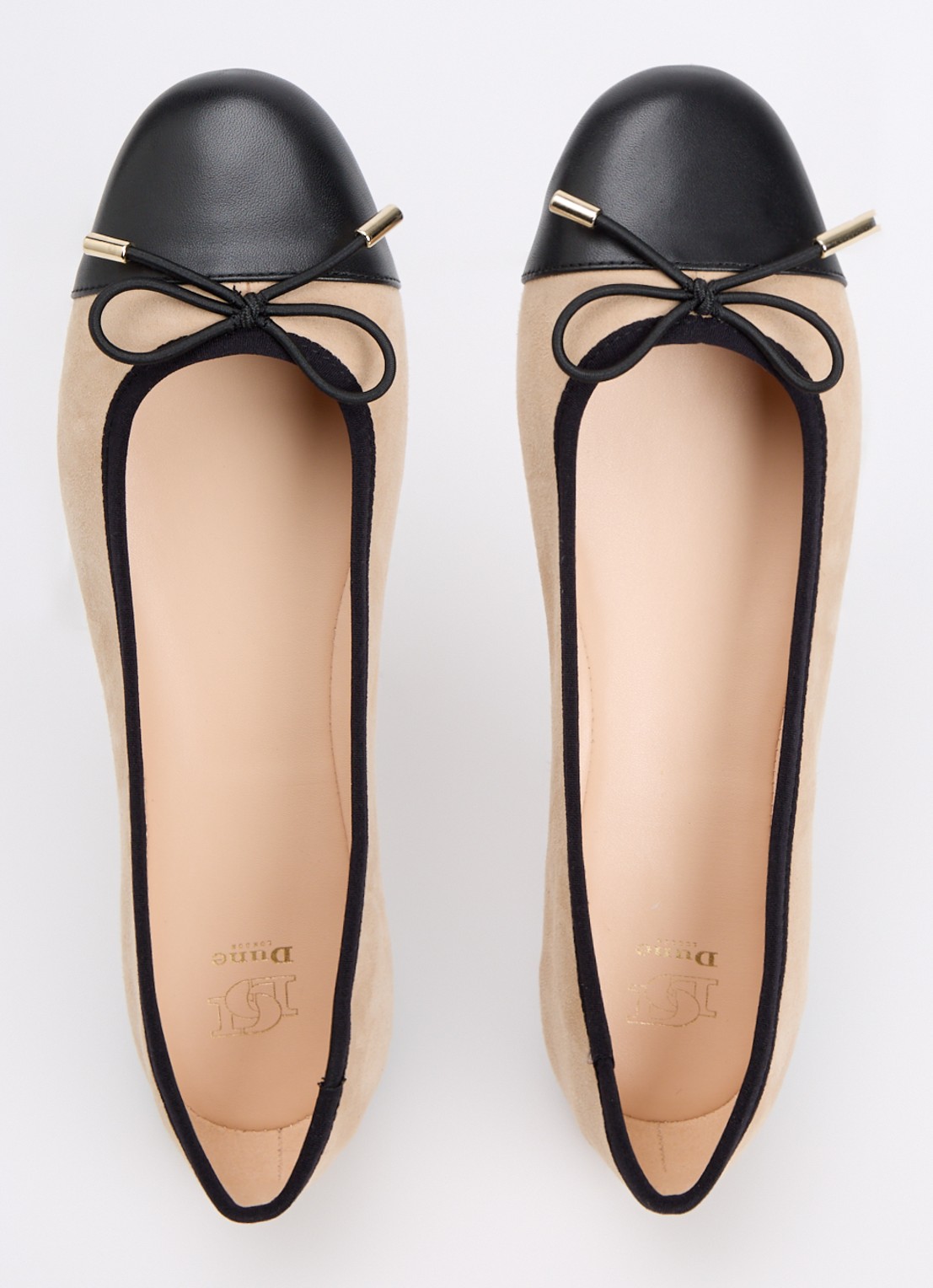 Dune London Highest ballerina met lakleren details - detail 3 beige