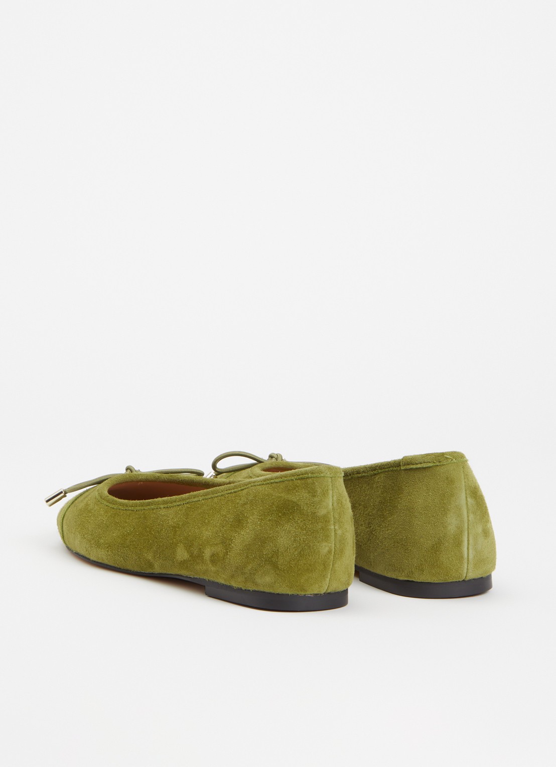 Dune London Highest ballerina met lakleren details - achterkant groen