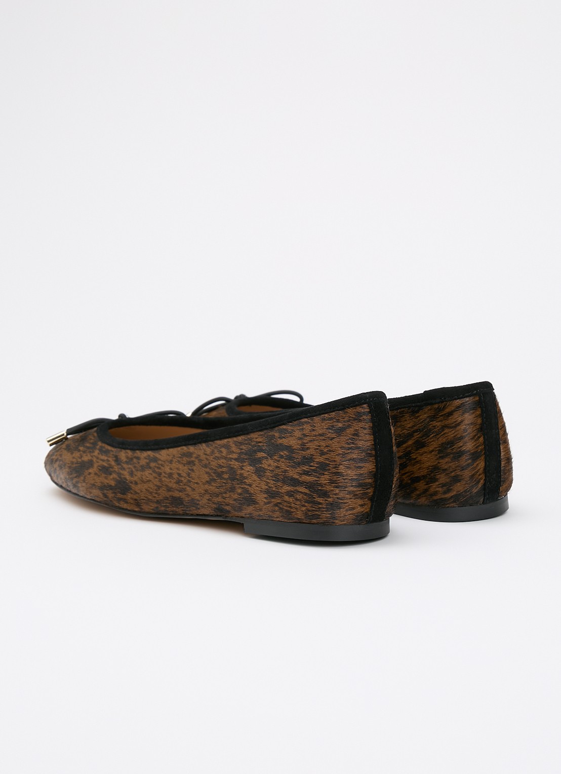 Dune London Highest ballerina met lakleren details - achterkant donkerbruin