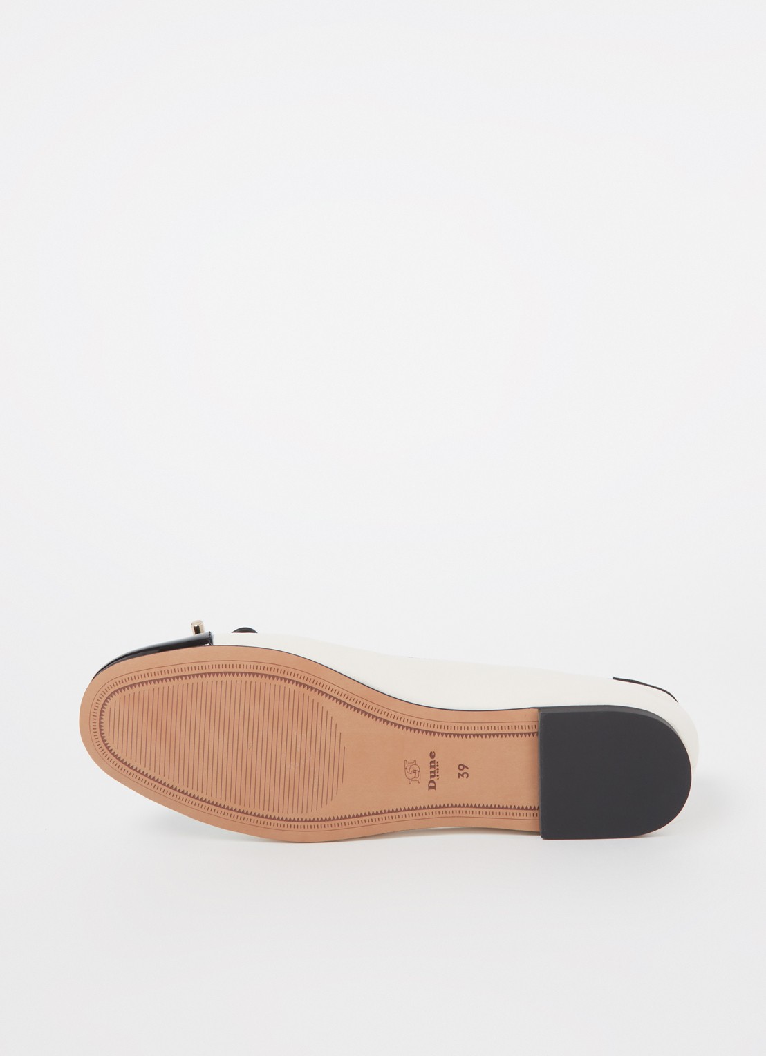 Dune London Highest ballerina met lakleren details - detail 5 gebroken wit