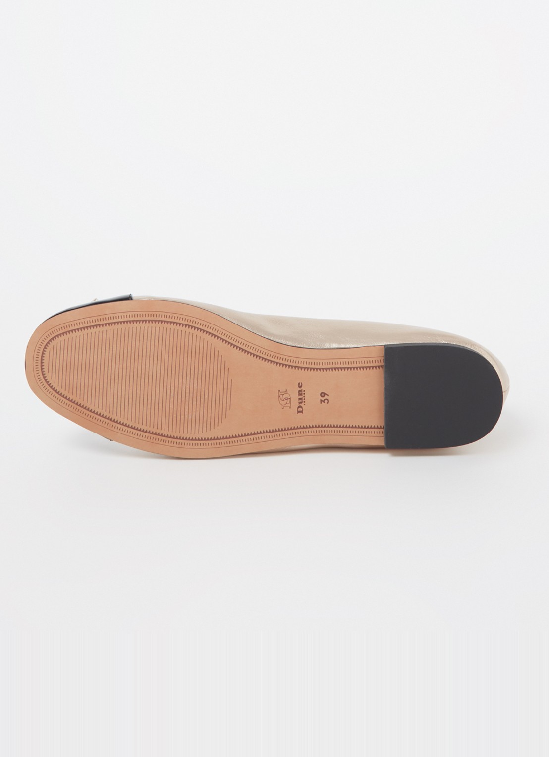Dune London Highest ballerina met lakleren details - detail 4 goud