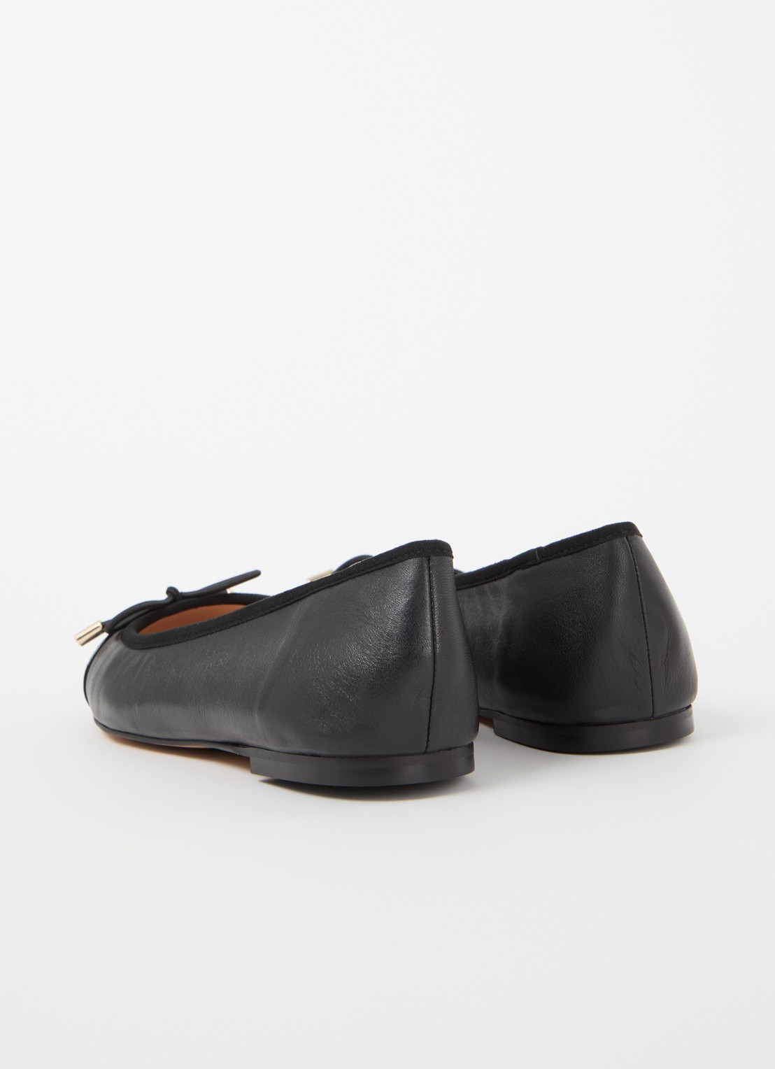 Dune London Highest ballerina met lakleren details - achterkant 5 zwart
