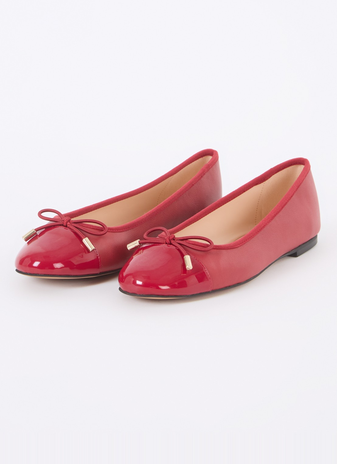 Dune London Highest ballerina met lakleren details - detail 3 rood