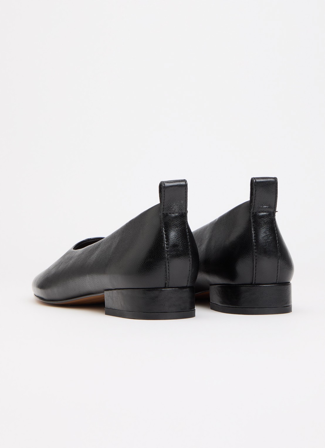 Dune London Highmark ballerina van leer - achterkant zwart