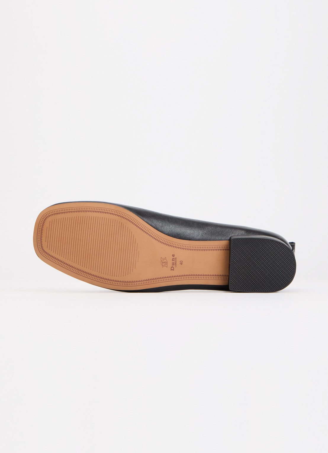 Dune London Highmark ballerina van leer - detail 5 zwart