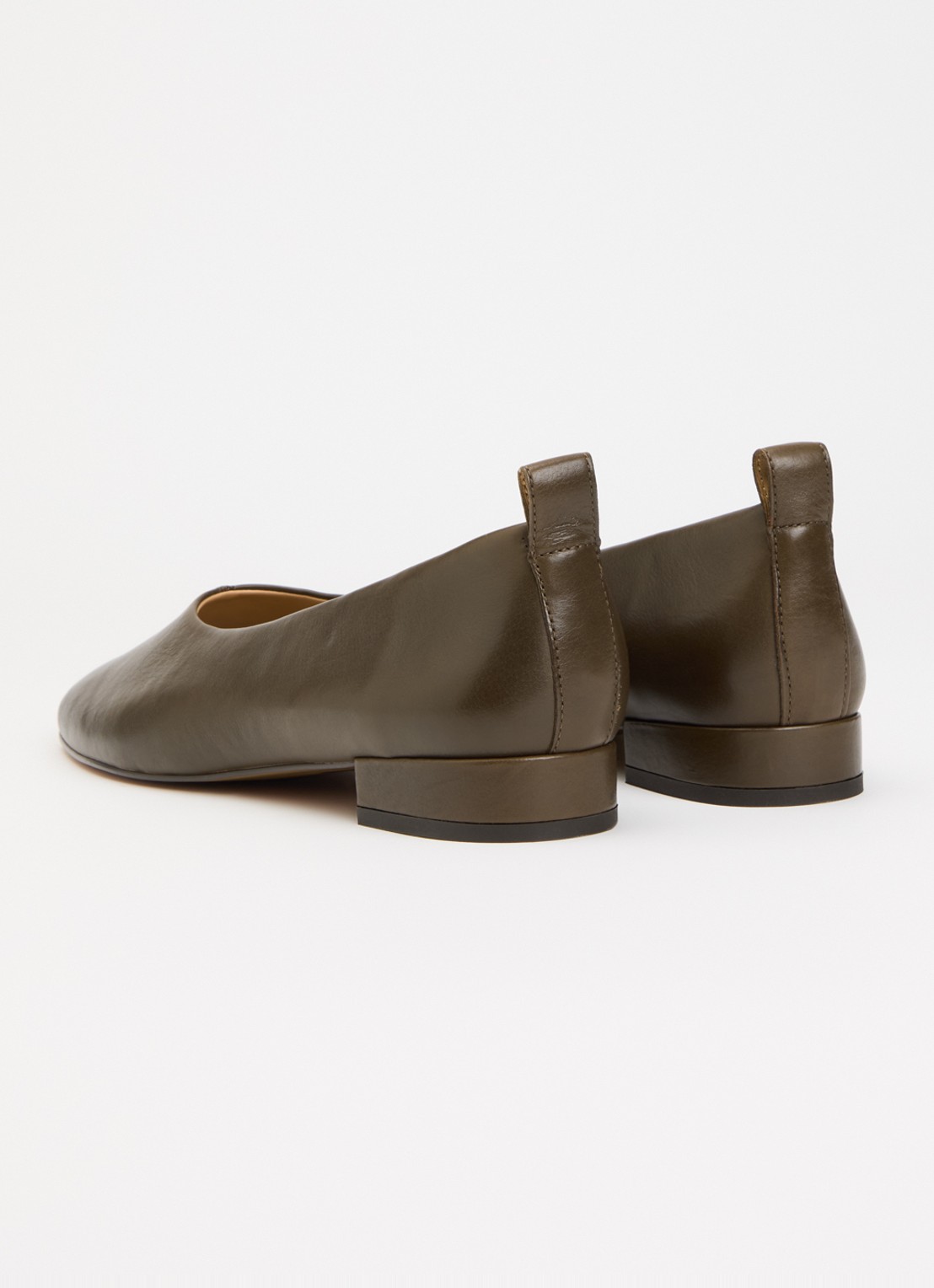 Dune London Highmark ballerina van leer - achterkant taupe