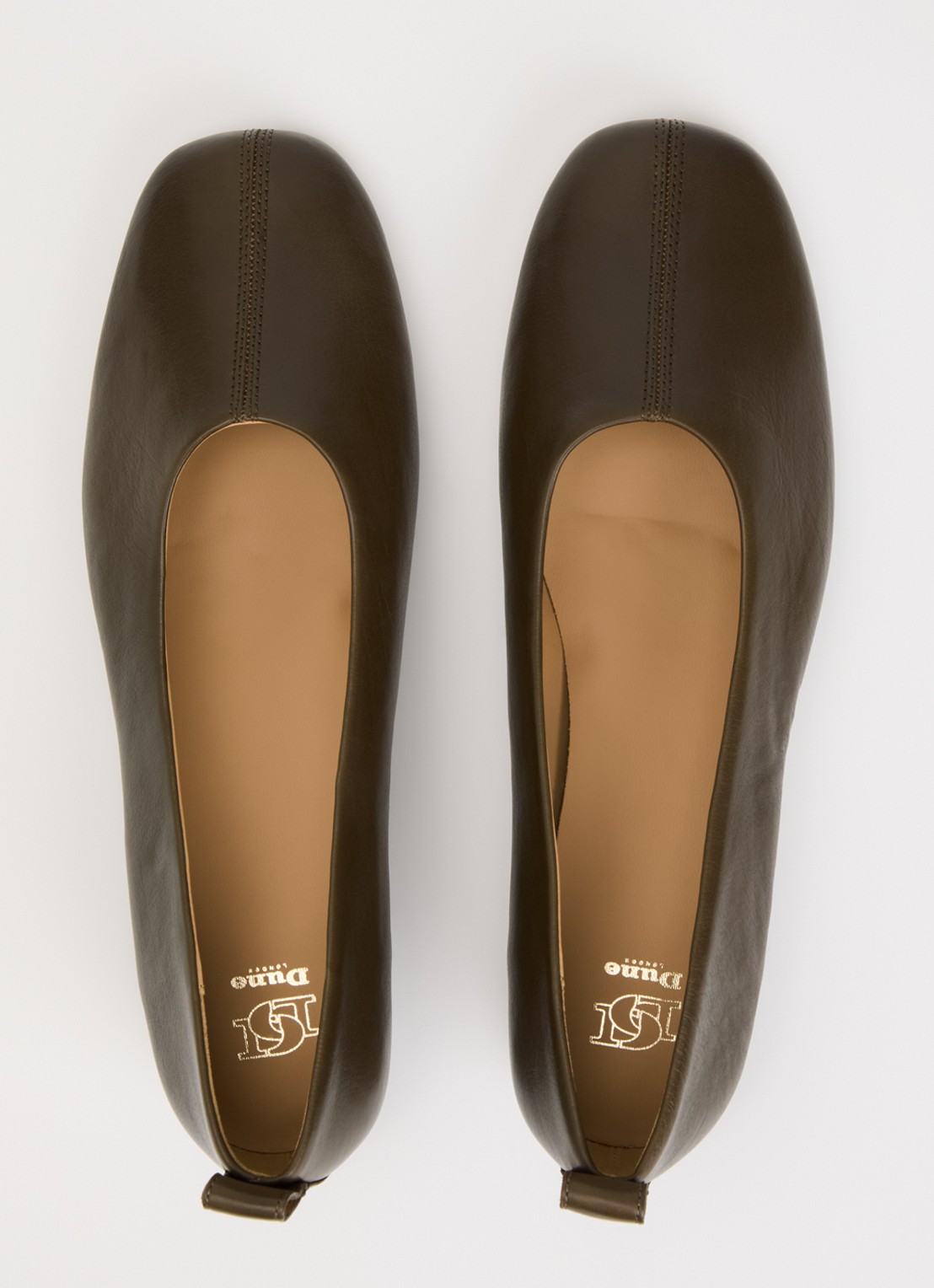 Dune London Highmark ballerina van leer - detail 4 taupe