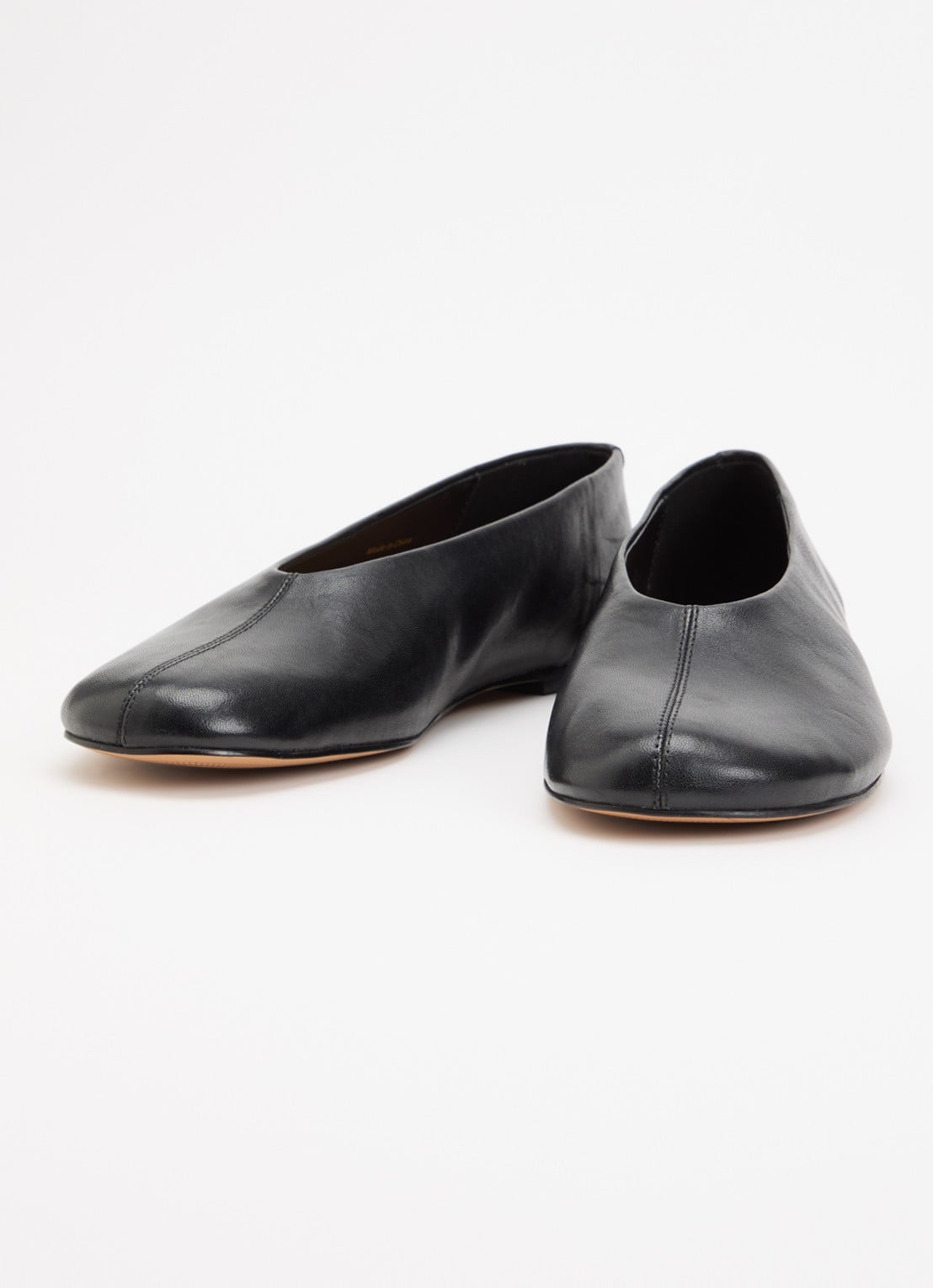 Dune London Highway ballerina van leer - detail 3 zwart