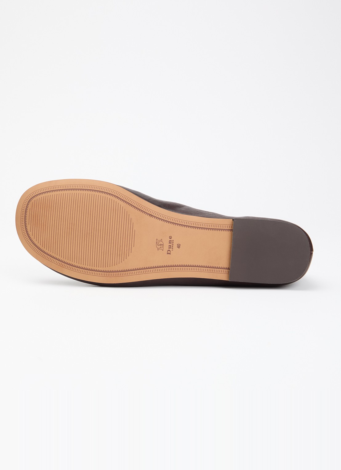 Dune London Highway ballerina van leer - detail 5 beige