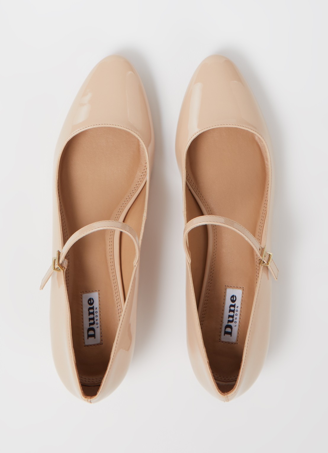Dune London Hipplie ballerina met lakfinish - detail 4 oudroze