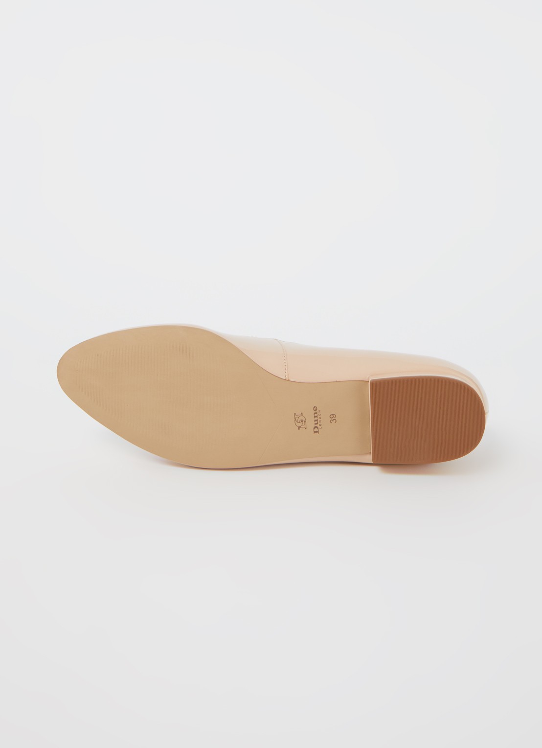 Dune London Hipplie ballerina met lakfinish - detail 5 oudroze