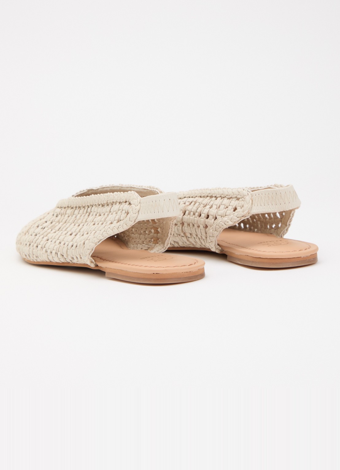 Dune London Hollianne slingback van leer - achterkant gebroken wit
