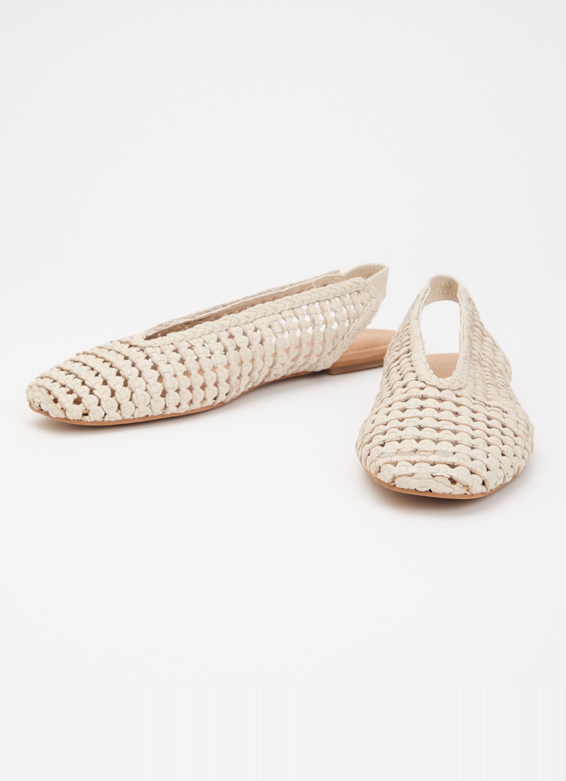 Dune London Hollianne slingback van leer - detail 2 gebroken wit
