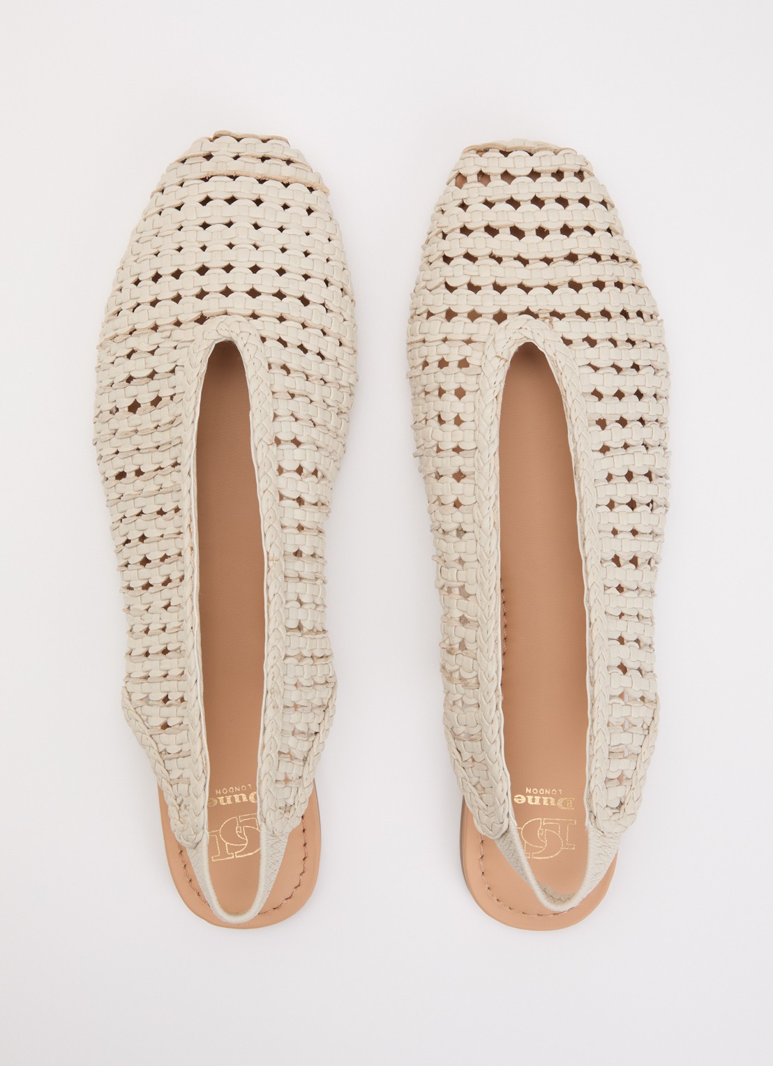 Dune London Hollianne slingback van leer - detail 3 gebroken wit