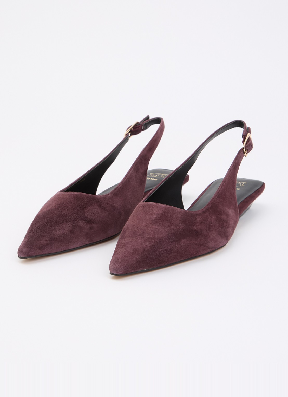 Dune London Hostess slingback van leer - detail 2 aubergine
