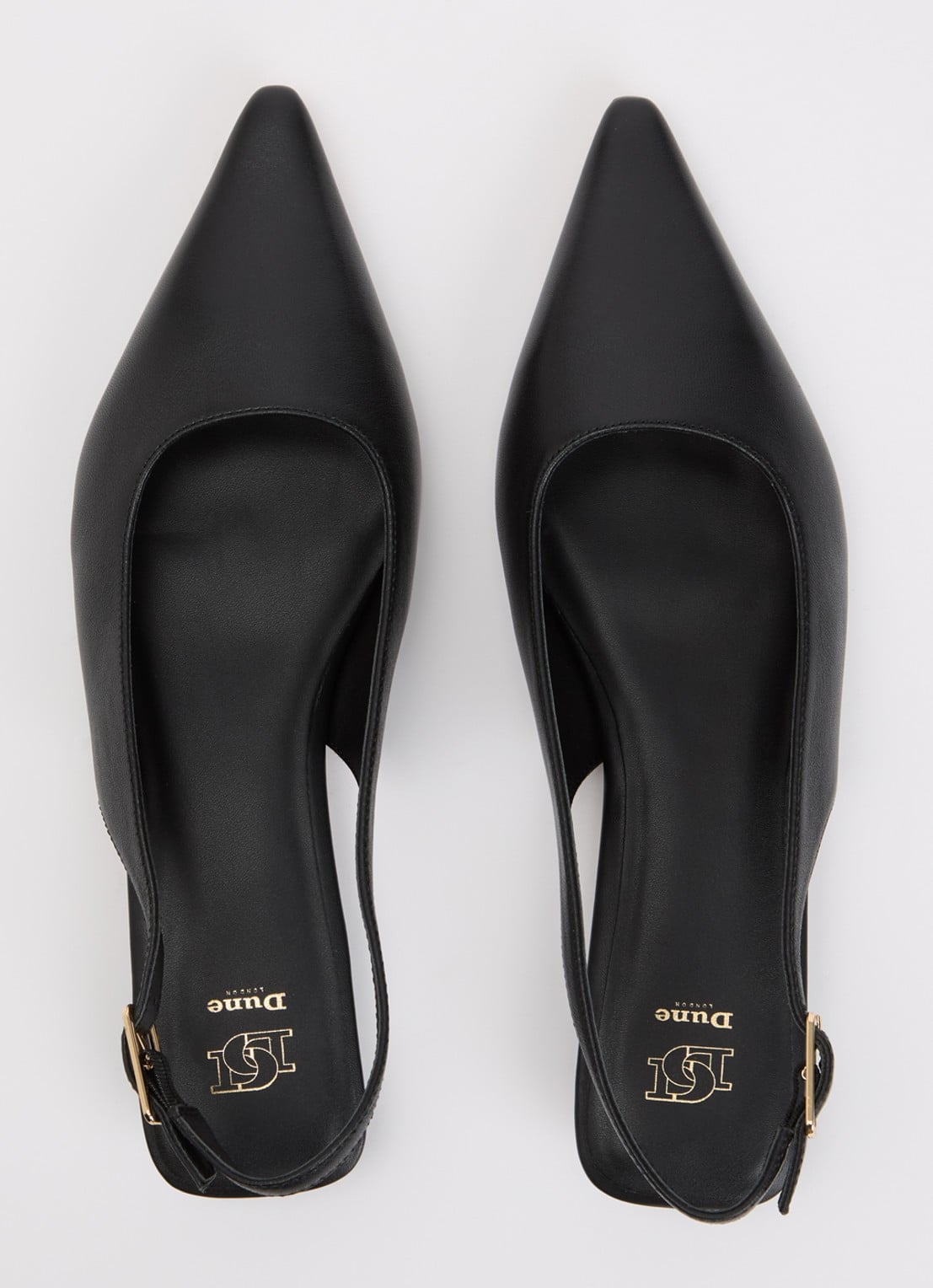 Dune London Hostess slingback van leer - detail 4 zwart