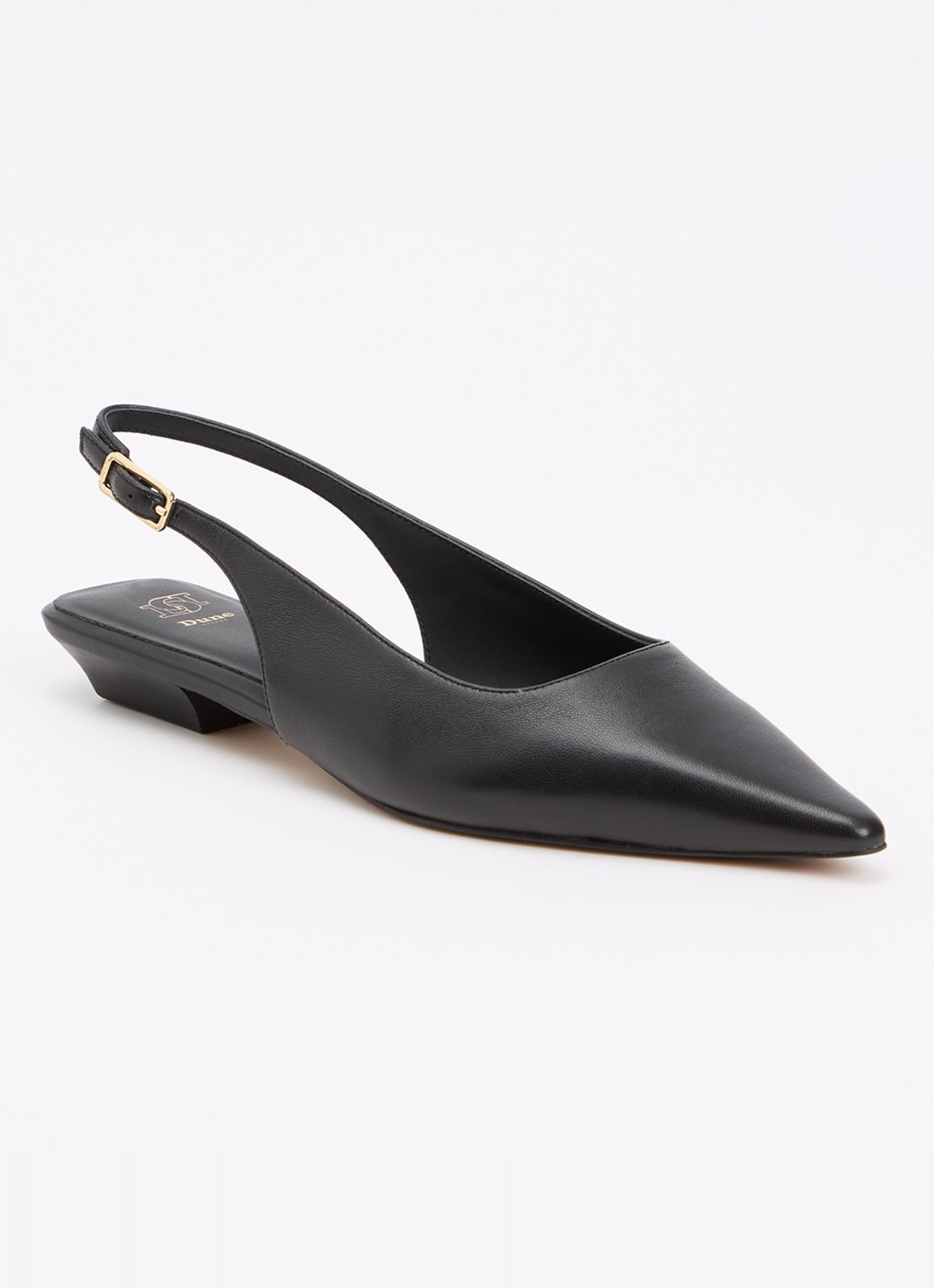 Dune London Hostess slingback van leer - voorkant 2 zwart