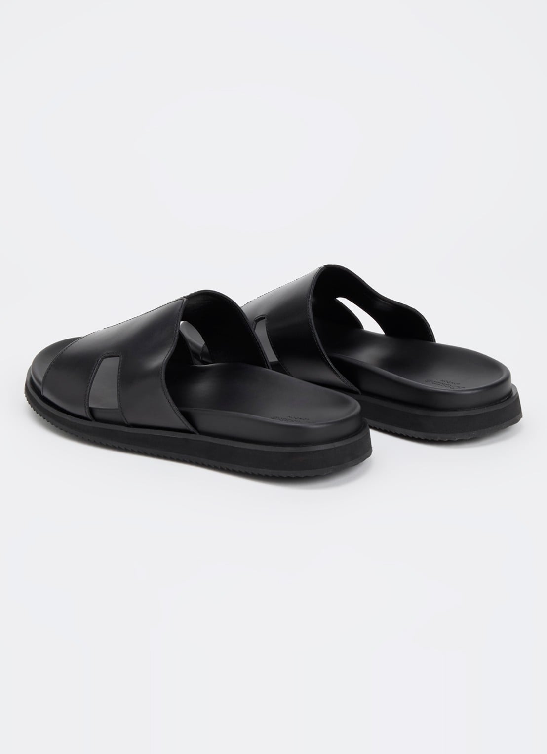 Dune London Insight slipper van leer - achterkant 4 zwart