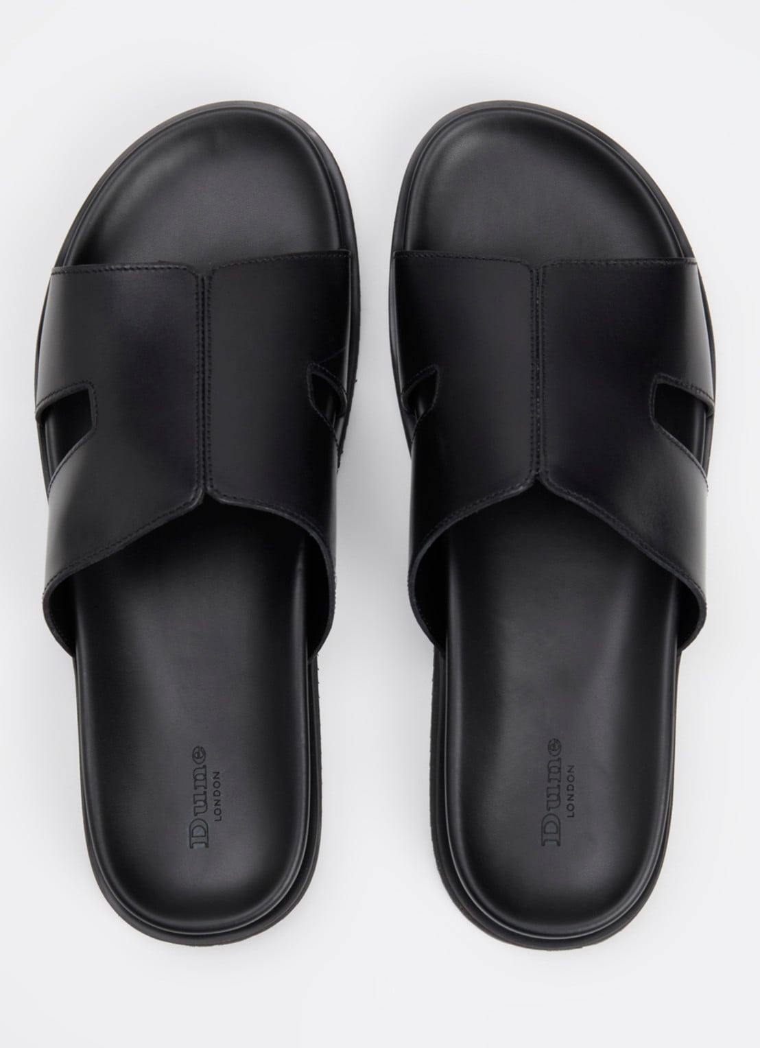 Dune London Insight slipper van leer - detail 2 zwart