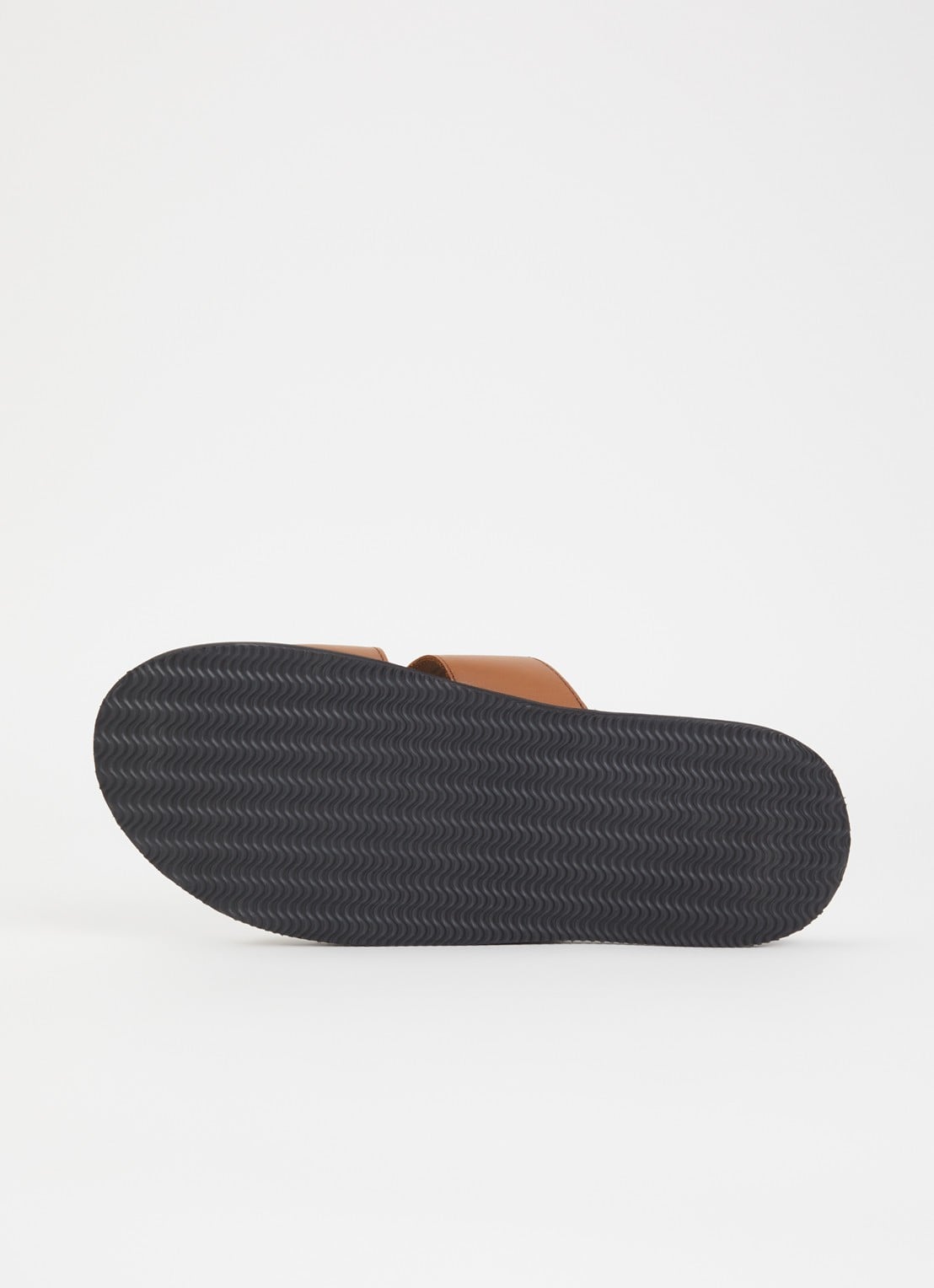 Dune London Ishaa slipper van leer  - detail 3 bruin