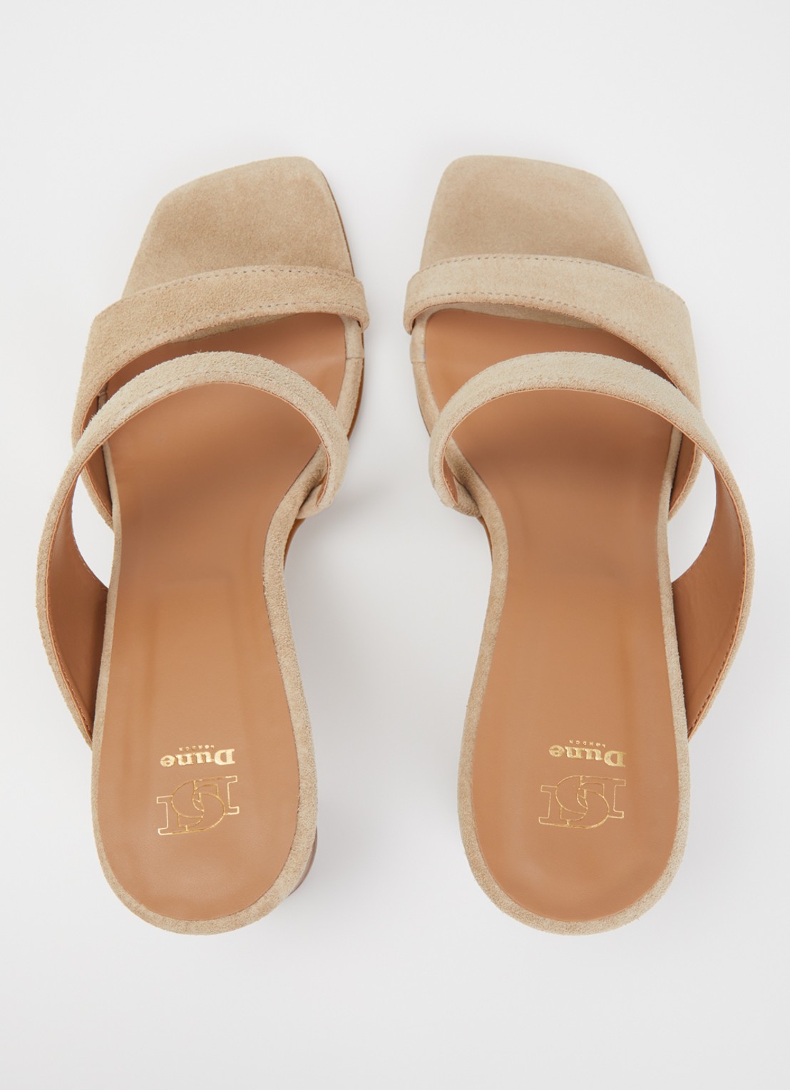 Dune London Jaeda muiltje van suède - detail 4 beige