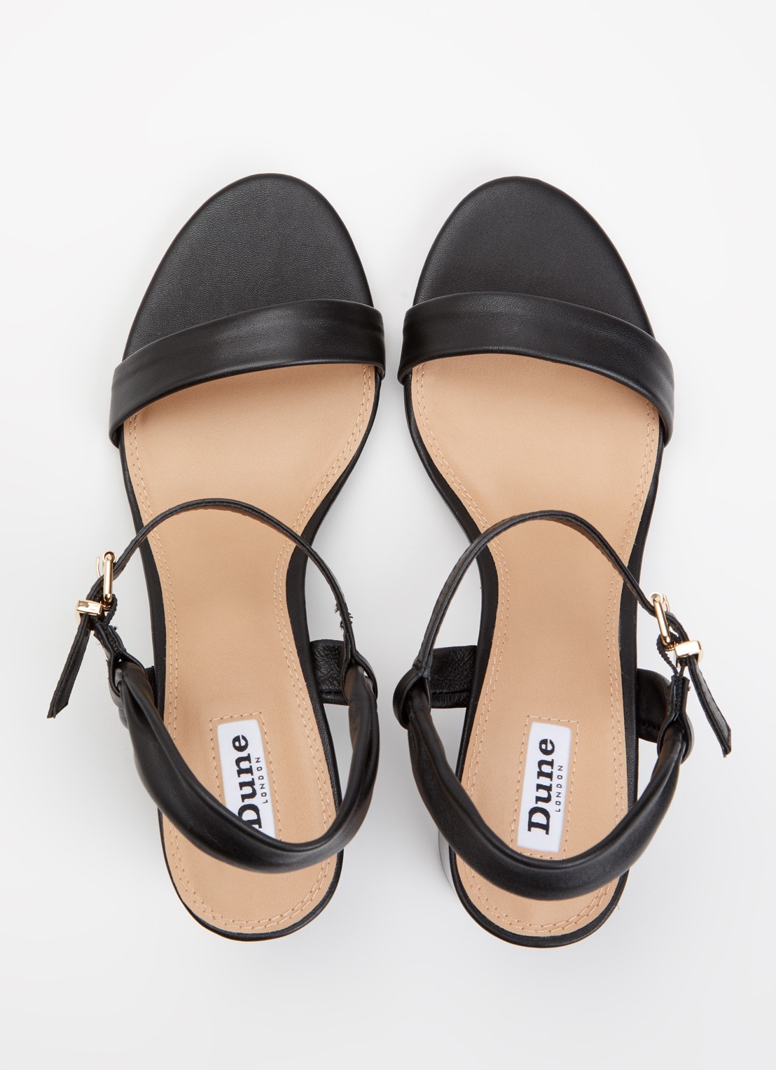 Dune London Jaliz sandalette van leer - detail 2 zwart