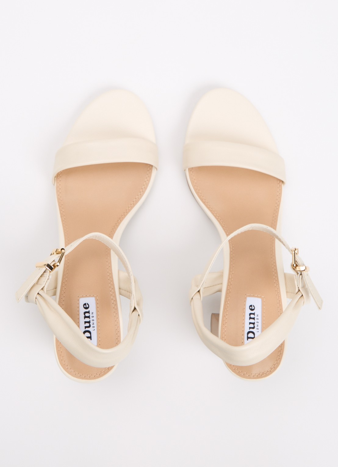 Dune London Jaliz sandalette van leer - detail 2 creme
