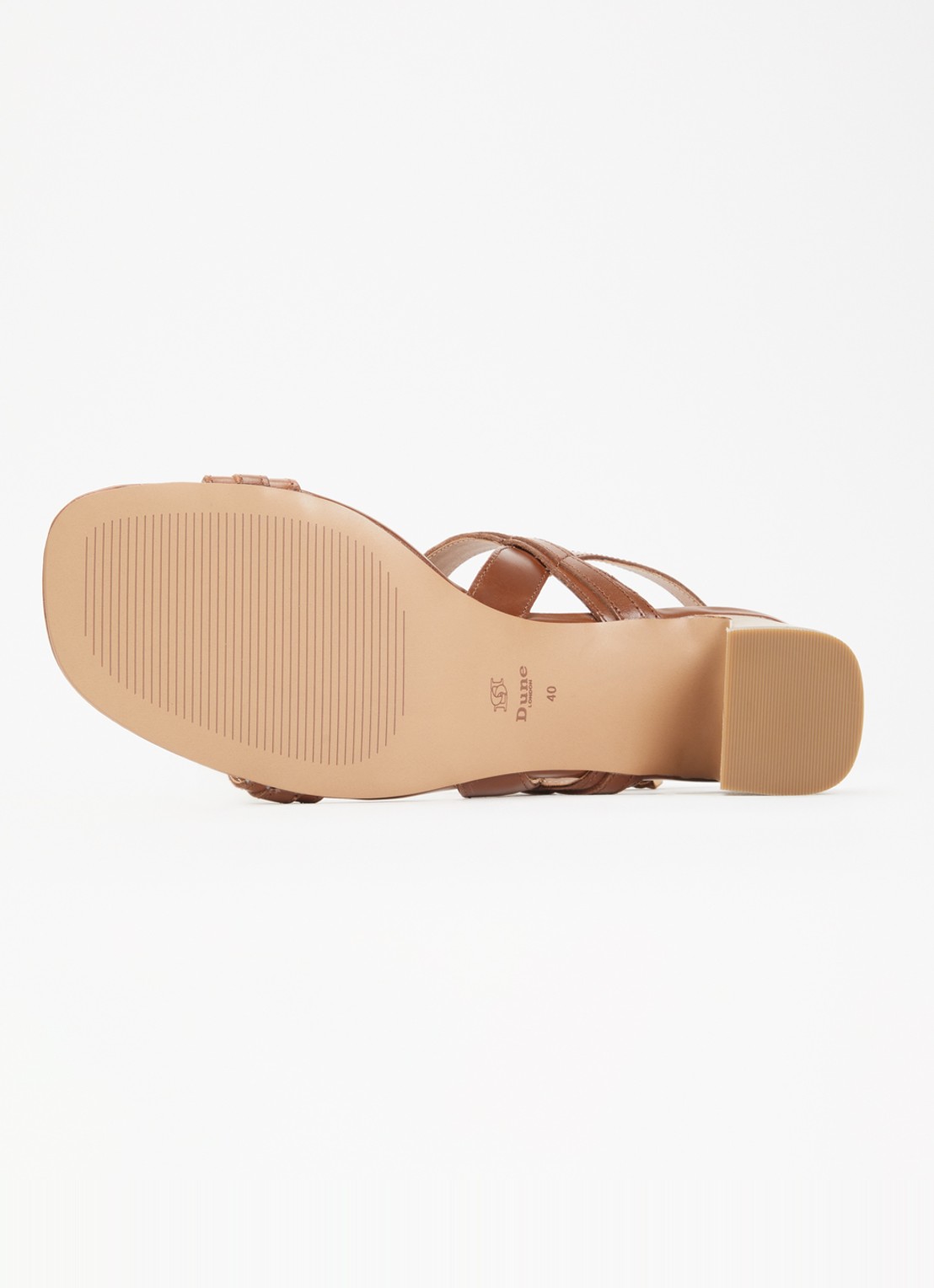 Dune London Jiving sandalette van leer - detail 5 bruin