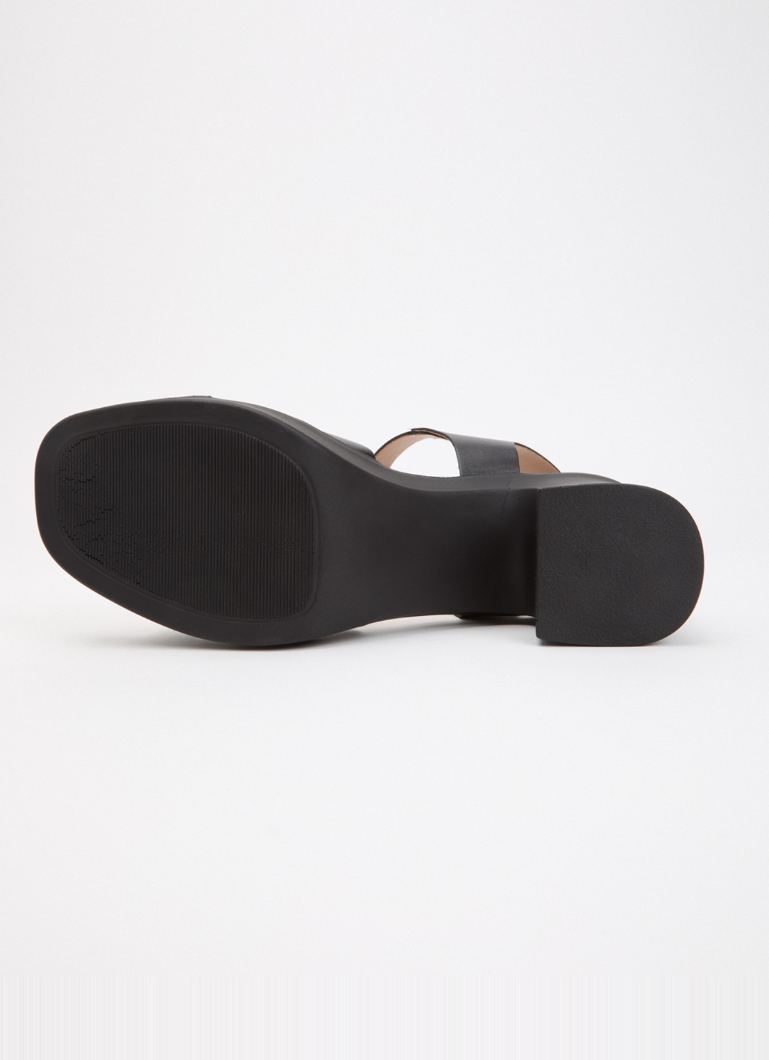Dune London Judge sandalette van leer - detail 4 zwart