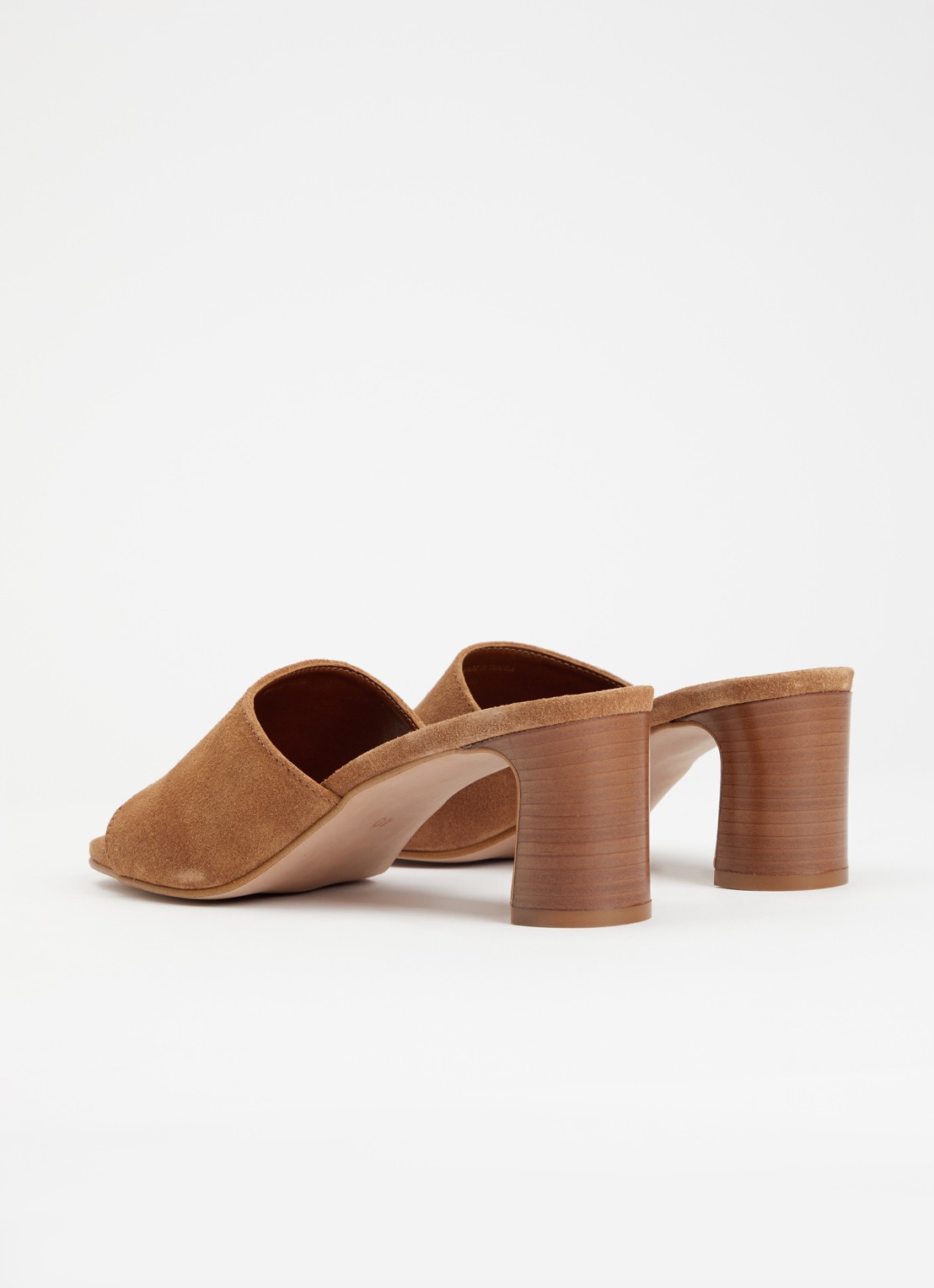 Dune London Jule muiltje van leer - achterkant 5 cognac