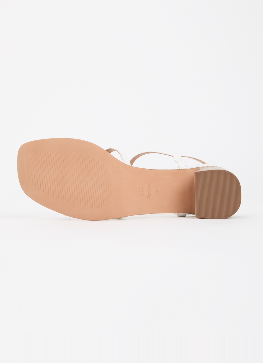 Dune London Justly sandalette met slangenstructuur - detail 3 wit