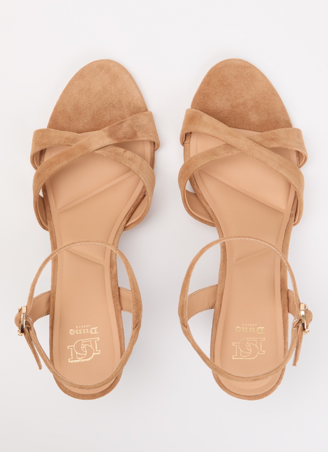 Dune London Kalans sandalette van suède - detail 4 camel