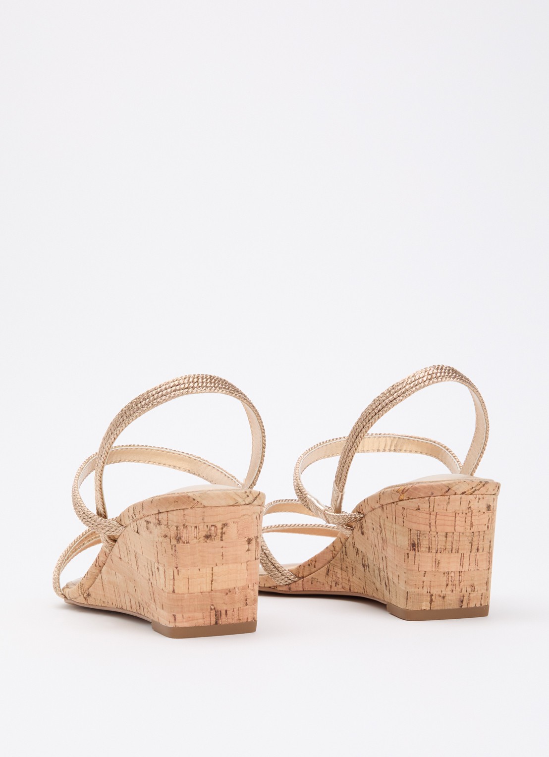 Dune London Kali sandalette met sleehak - achterkant goud