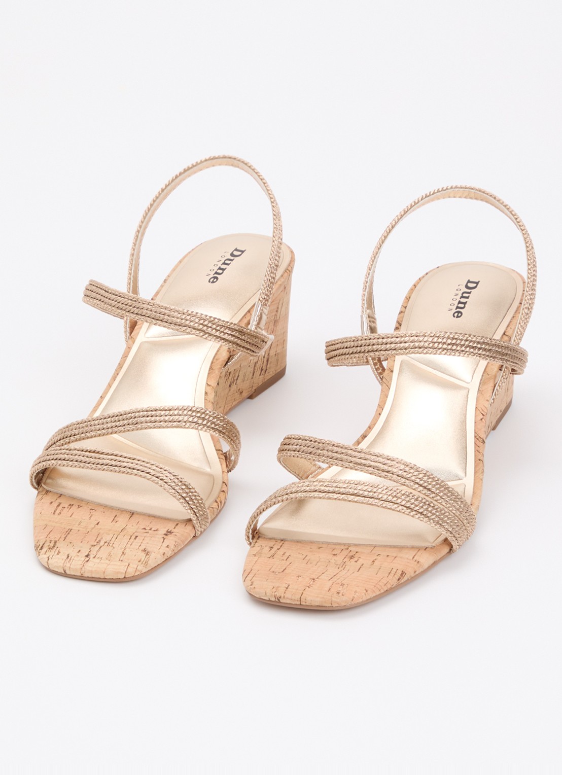 Dune London Kali sandalette met sleehak - detail 3 goud
