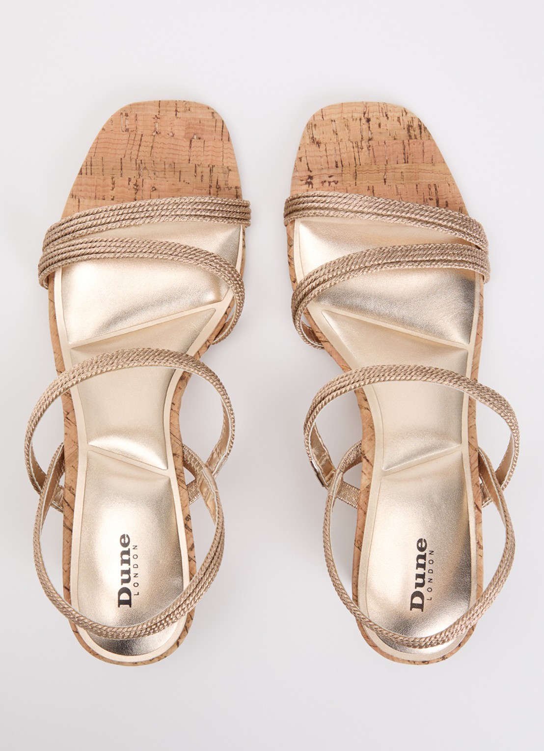 Dune London Kali sandalette met sleehak - detail 4 goud