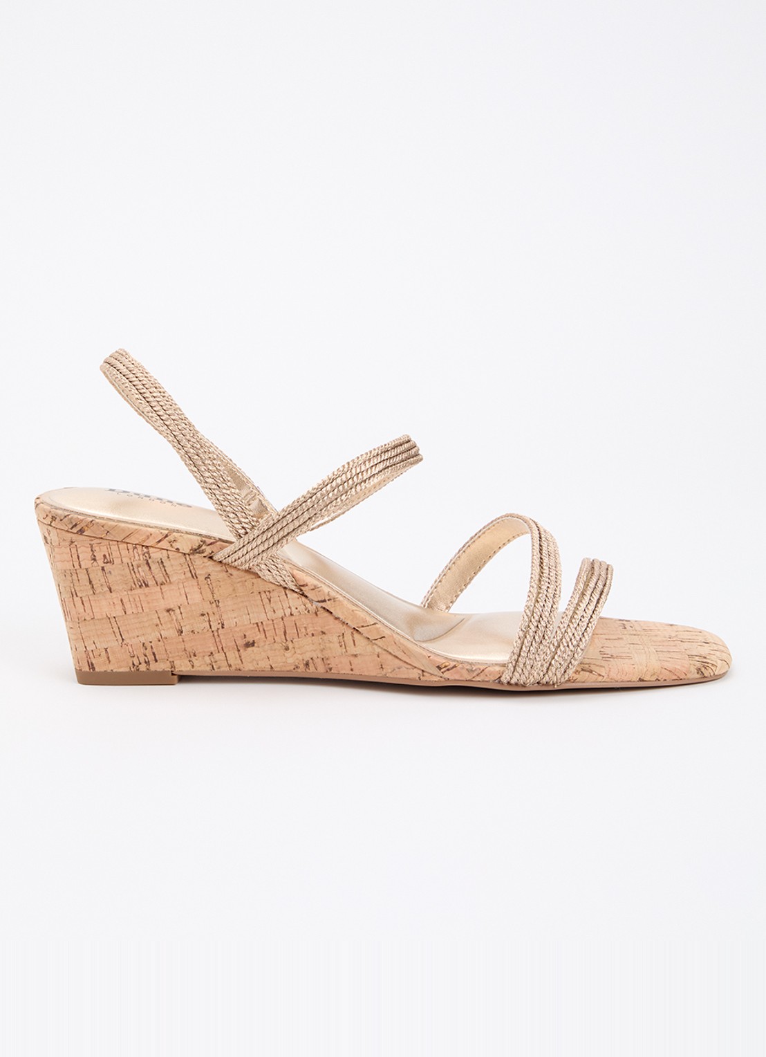Dune London Kali sandalette met sleehak - voorkant 2 goud