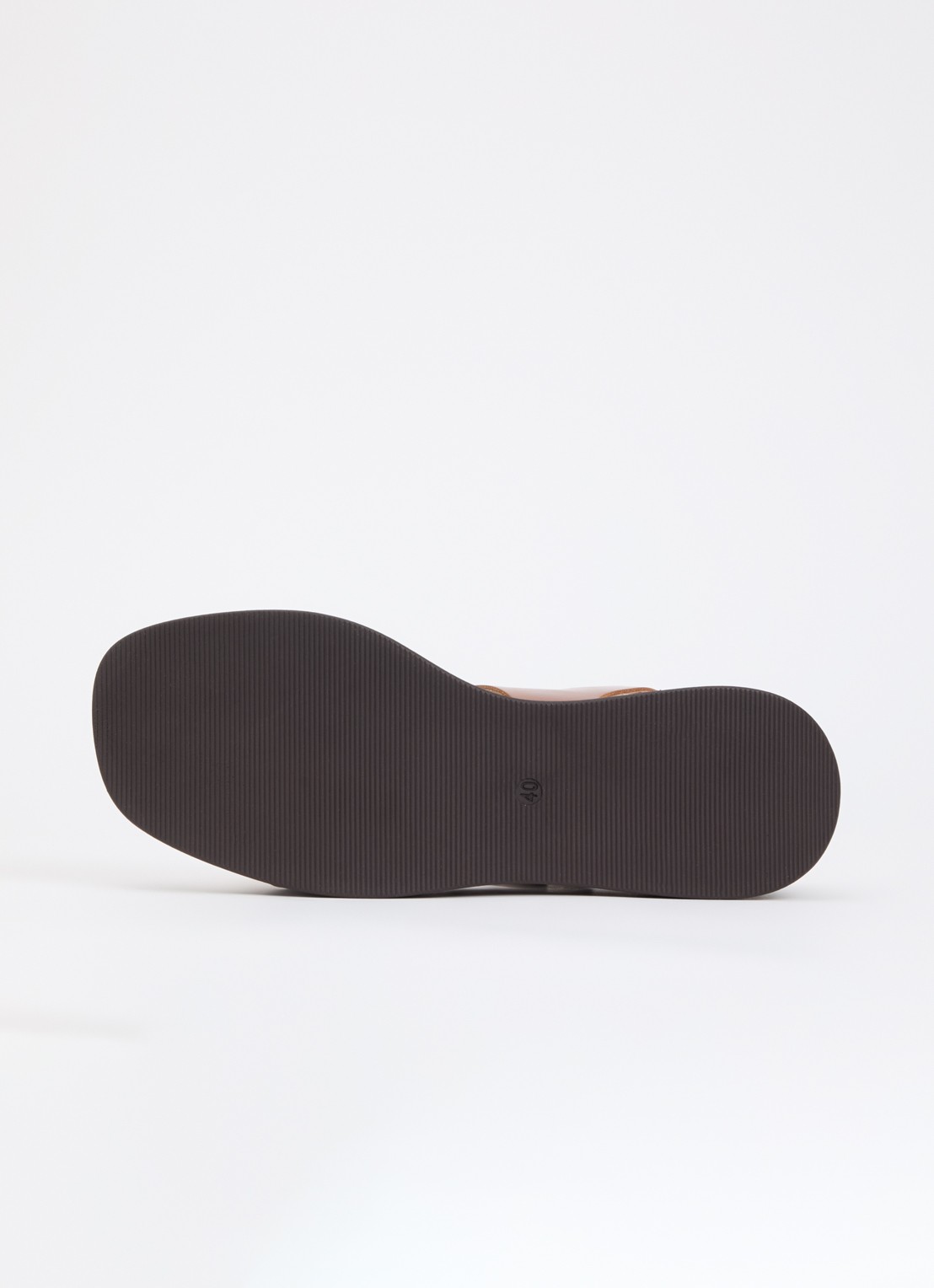 Dune London Karola sleehak van leer  - detail 3 cognac