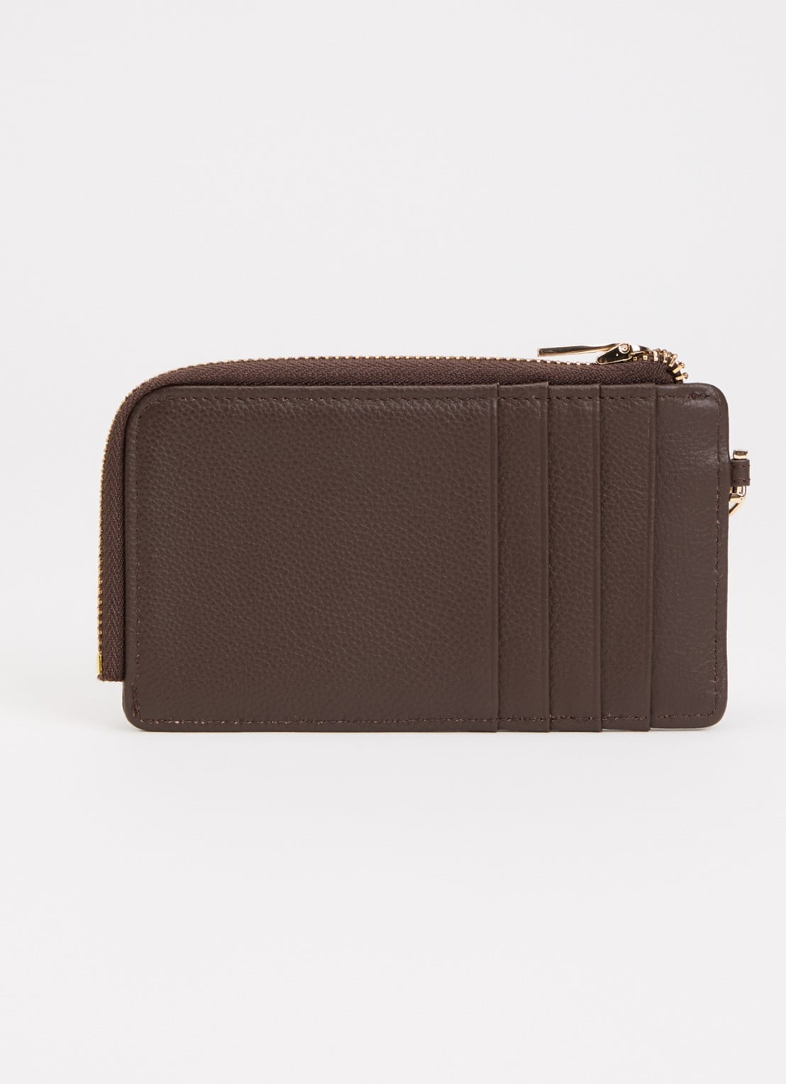 Dune London Keeping portemonnee van leer - achterkant 3 chocoladebruin