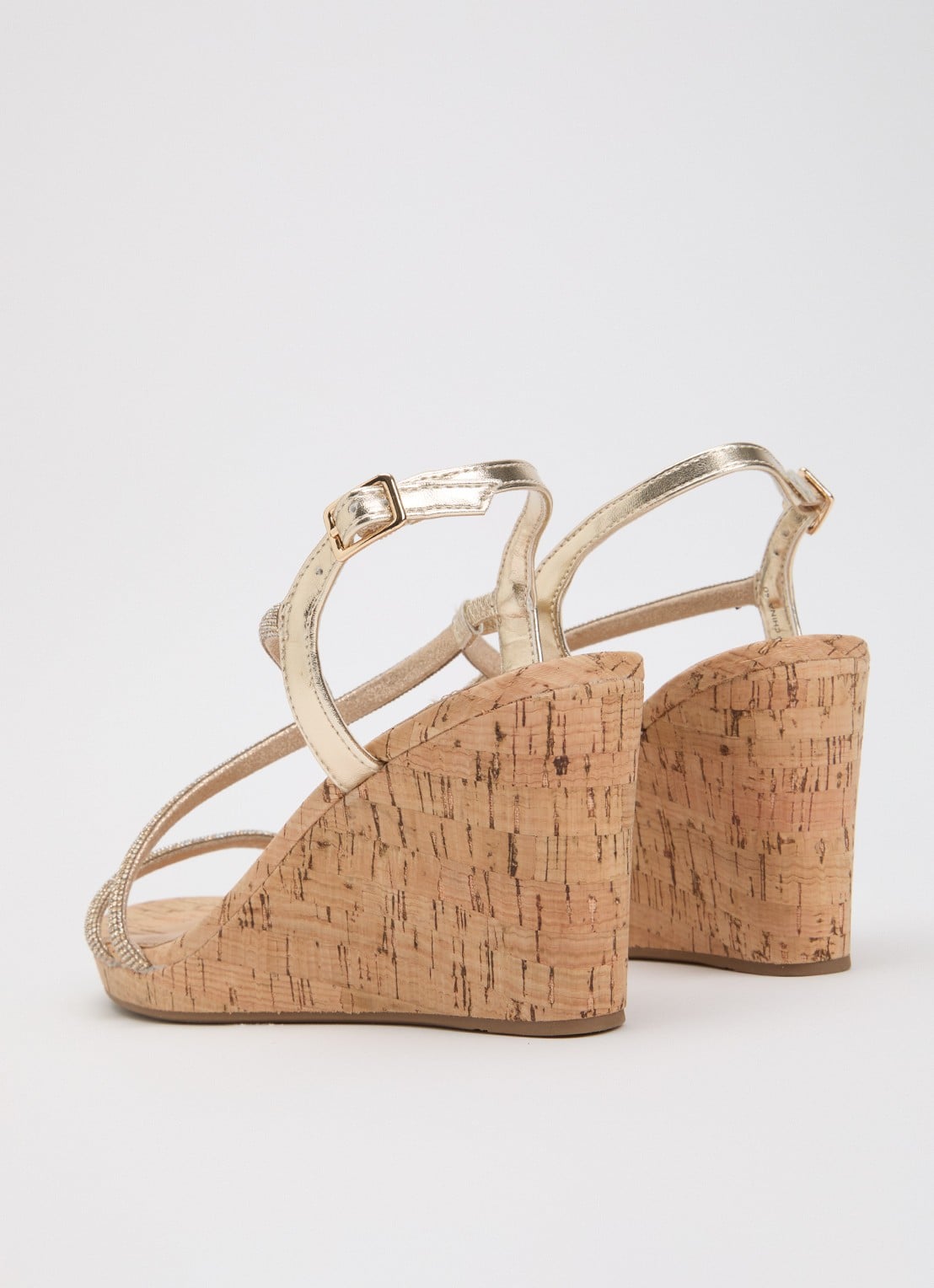 Dune London Kiikii sleehak met strass - achterkant 2 goud