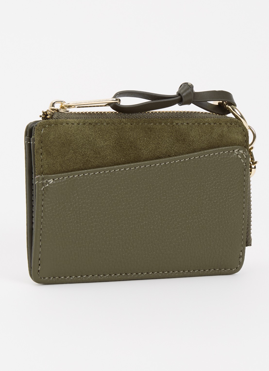 Dune London Kinder portemonnee van leer - achterkant khaki
