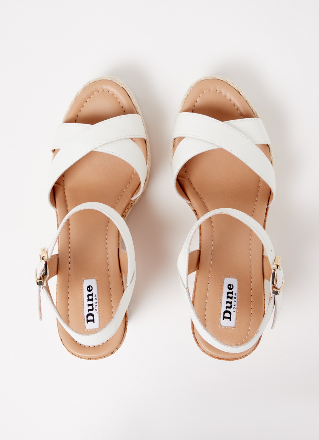 Dune London Kindest sleehak van leer - detail 3 wit