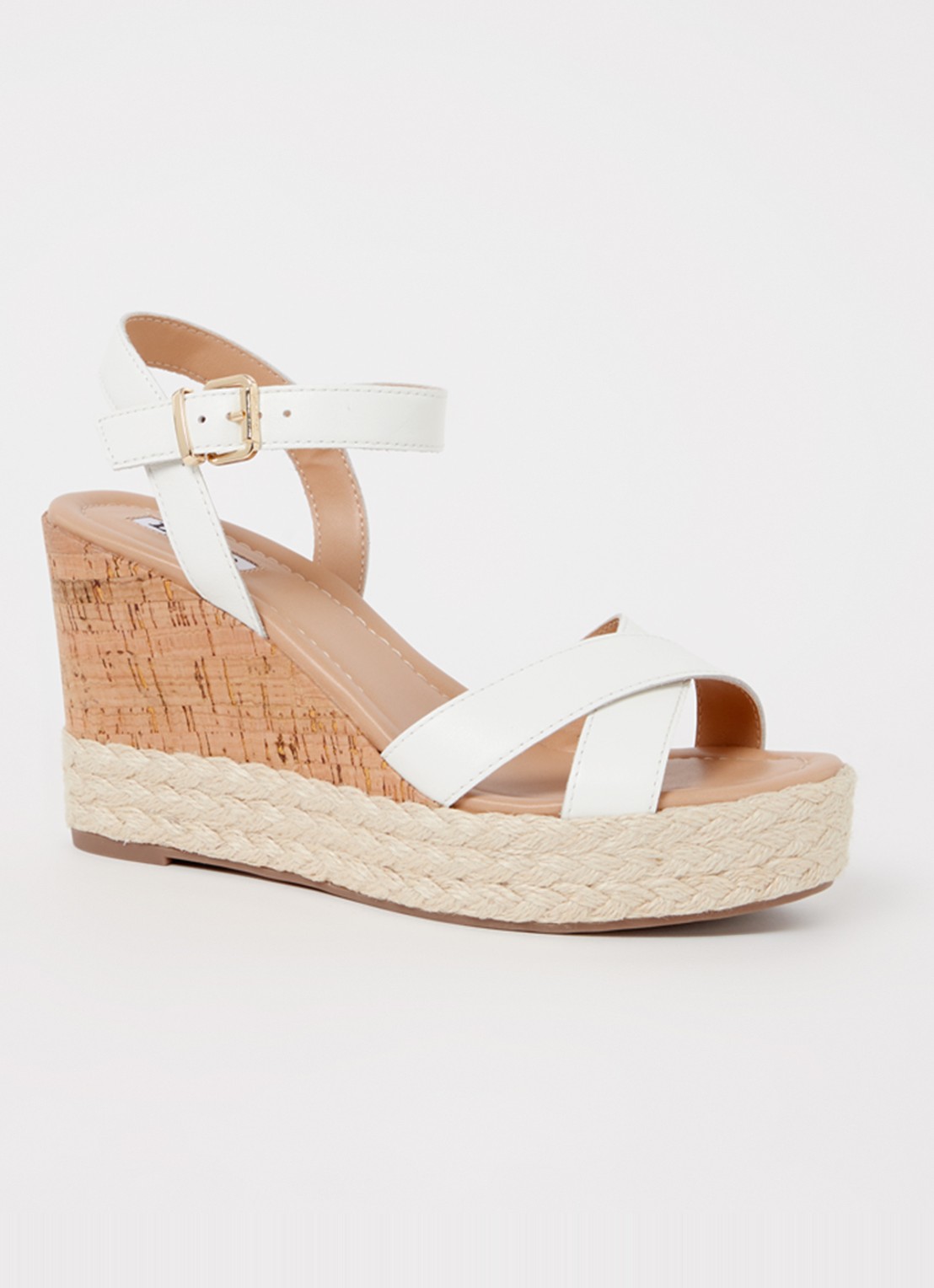 Dune London Kindest sleehak van leer - voorkant wit