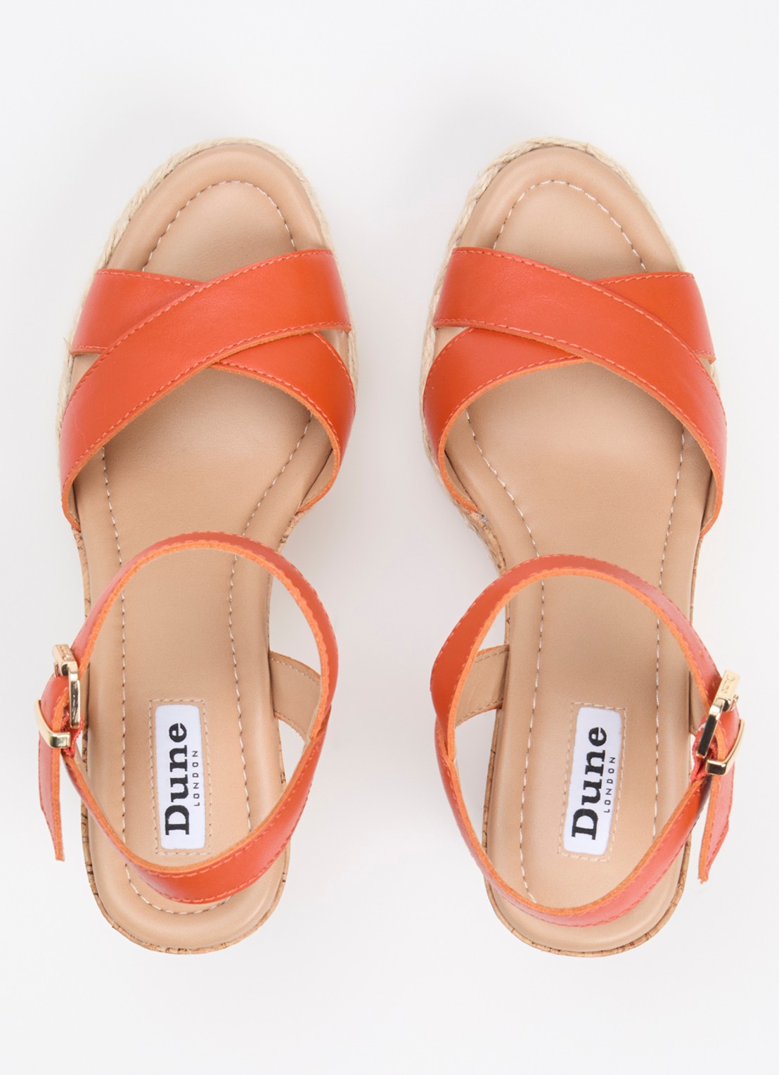 Dune London Kindest sleehak van leer - detail 5 oranje