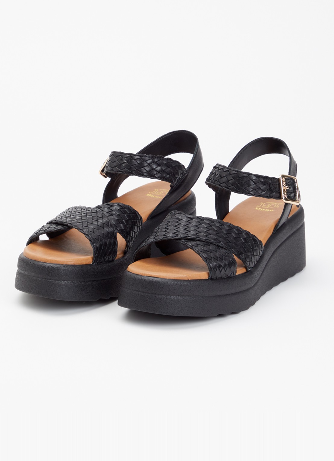 Dune London Kinleys sandalette van leer - detail 3 zwart