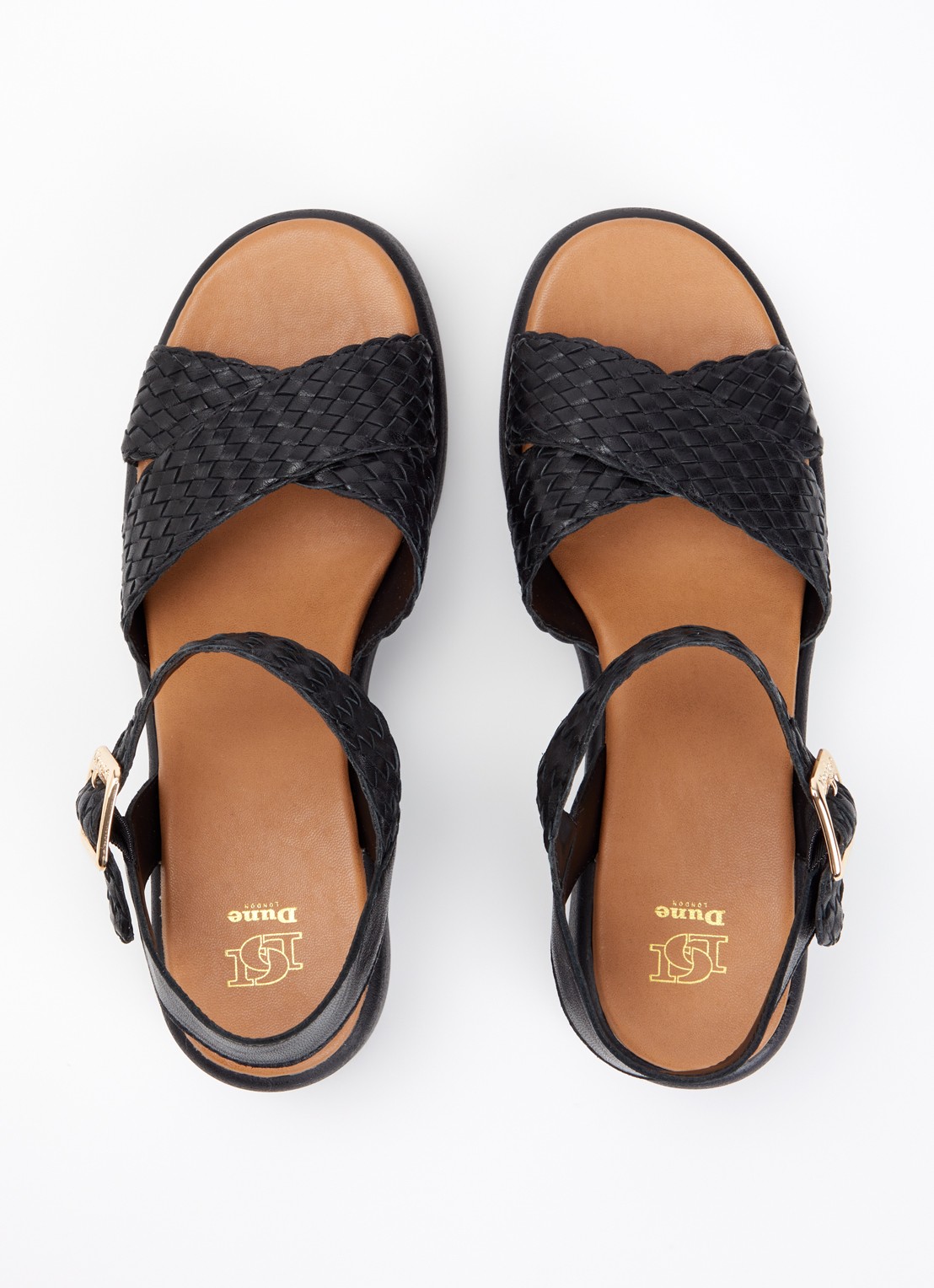 Dune London Kinleys sandalette van leer - detail 4 zwart